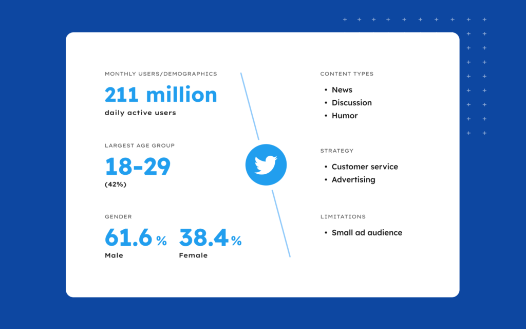 Twitter monthly user demographics.