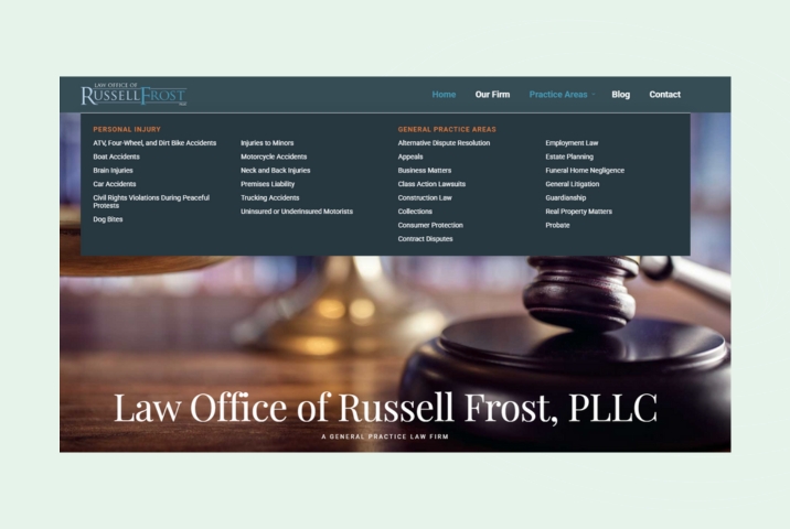 Law firm website for SEO