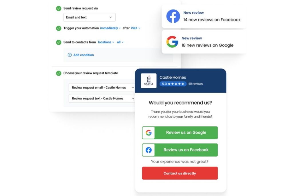 Learn how castle homes yield great results by automating review requests with Birdeye Reviews AI