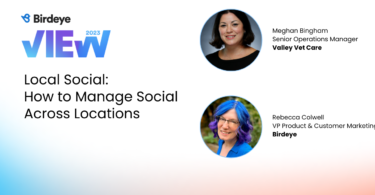 The webinar focuses on managing social media for multiple locations, featuring Megan from Valley Veterinary Care.