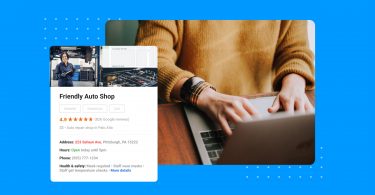 Business owner creating their local citation with a local citation builder