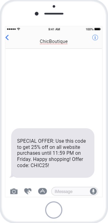 Text offer