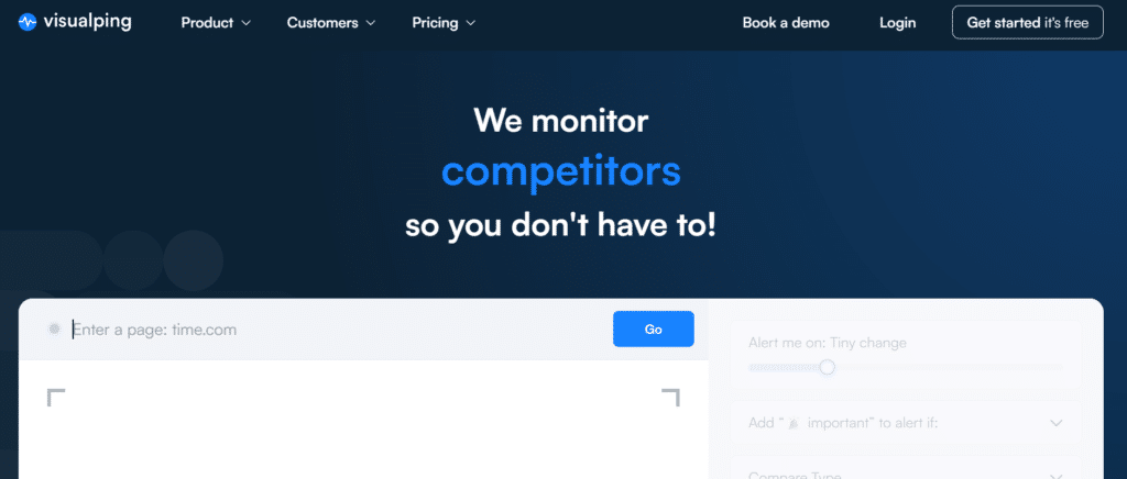 Monitor any kind of website changes with Visualping