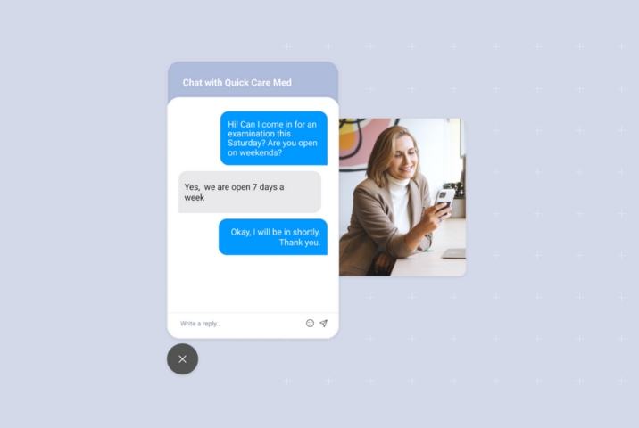 Image shows how Quick care med uses conversational AI in healthcare