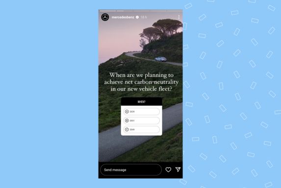 The image shows how businesses can use Instagram stories to conduct quizzzes