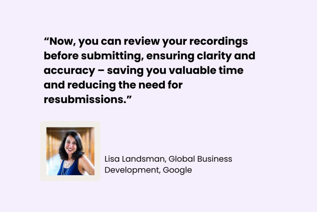 Quoted by Google’s Lisa Landsman on LinkedIn