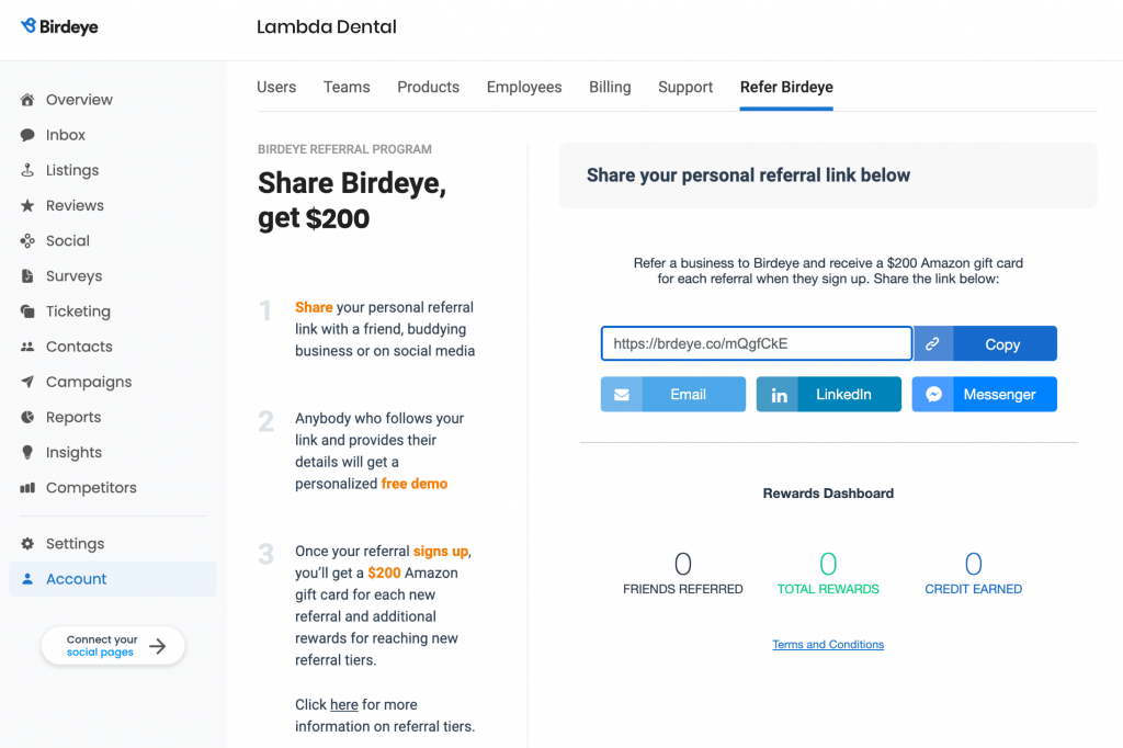 personal referral link