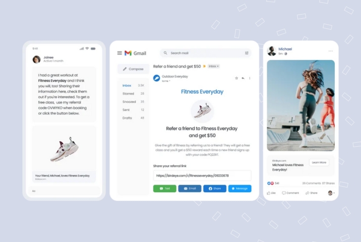 Referral campaign with SMS