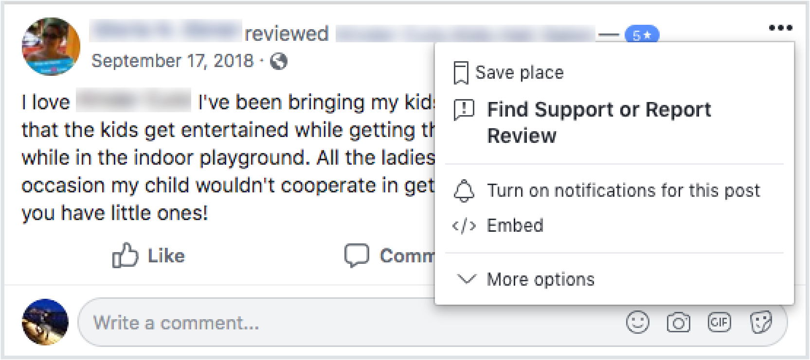 facebook review report