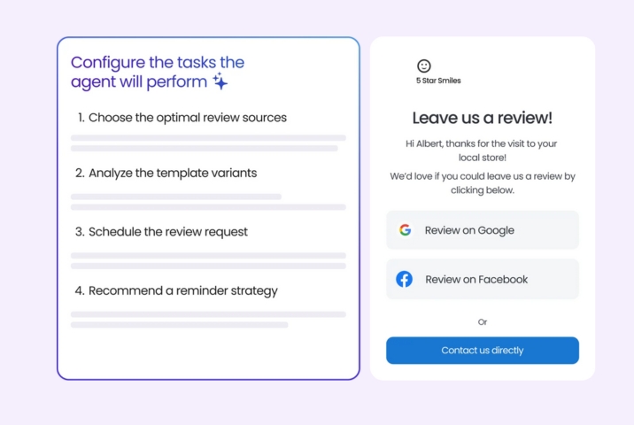 Review generation agent from Birdeye to choose the right timing for dental review requests