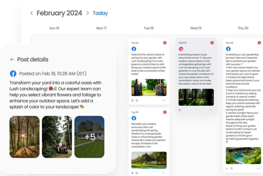 Schedule and publish social media posts with Birdeye Social AI