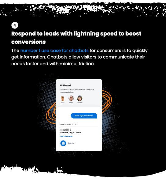 Chatbot converting leads