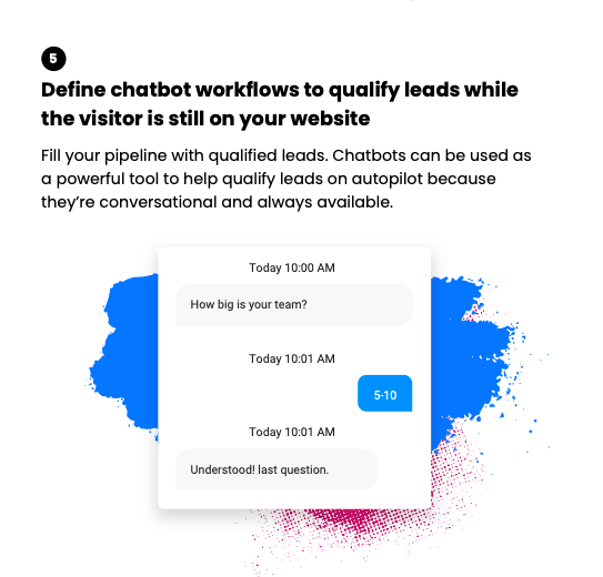 Chatbot converting leads