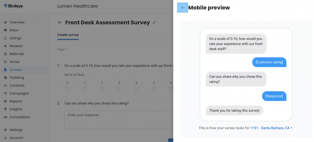 Double survey response rate