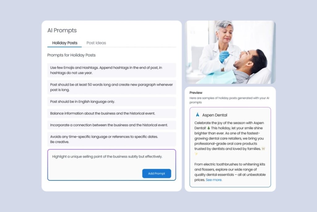 Image shows how Social Publishing Agent ensures brand identity and compliance adherance across platforms at scale