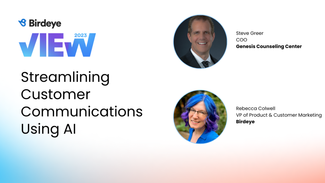 Image shows the speakers of the Birdeye View Session on utlizing AI for effective customer communications