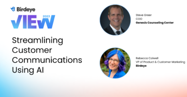 Image shows the speakers of the Birdeye View Session on utlizing AI for effective customer communications