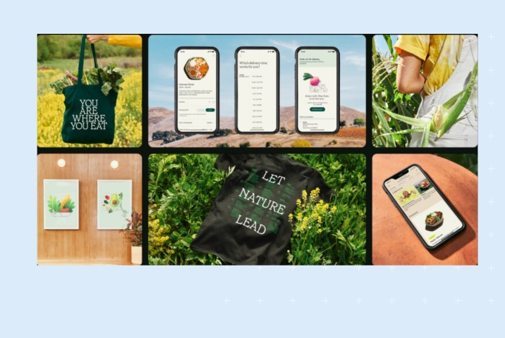 Sweetgreens' brand identity example across marketing materials
