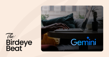 A person using Google Gemini on a laptop.