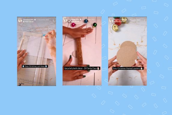 The image shows how businesses can use Instagram stories to post themed spotlights