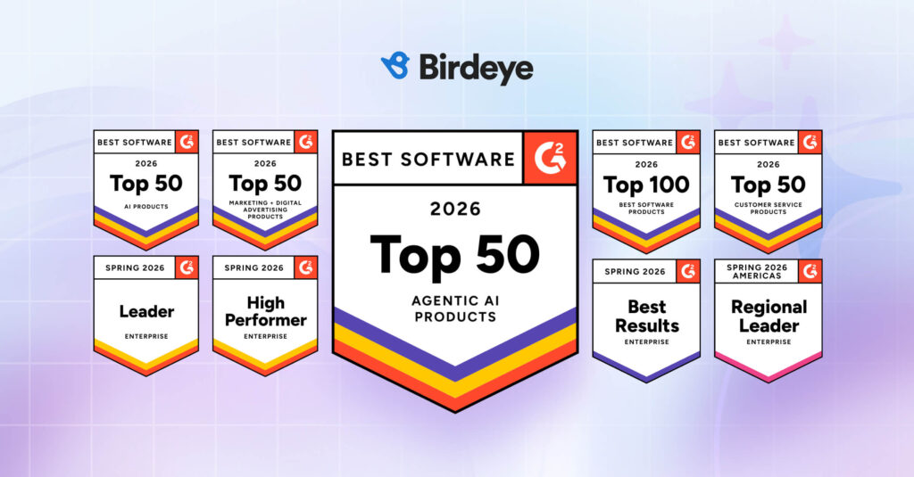 This image displays Birdeye’s 2026 G2 awards + recognition