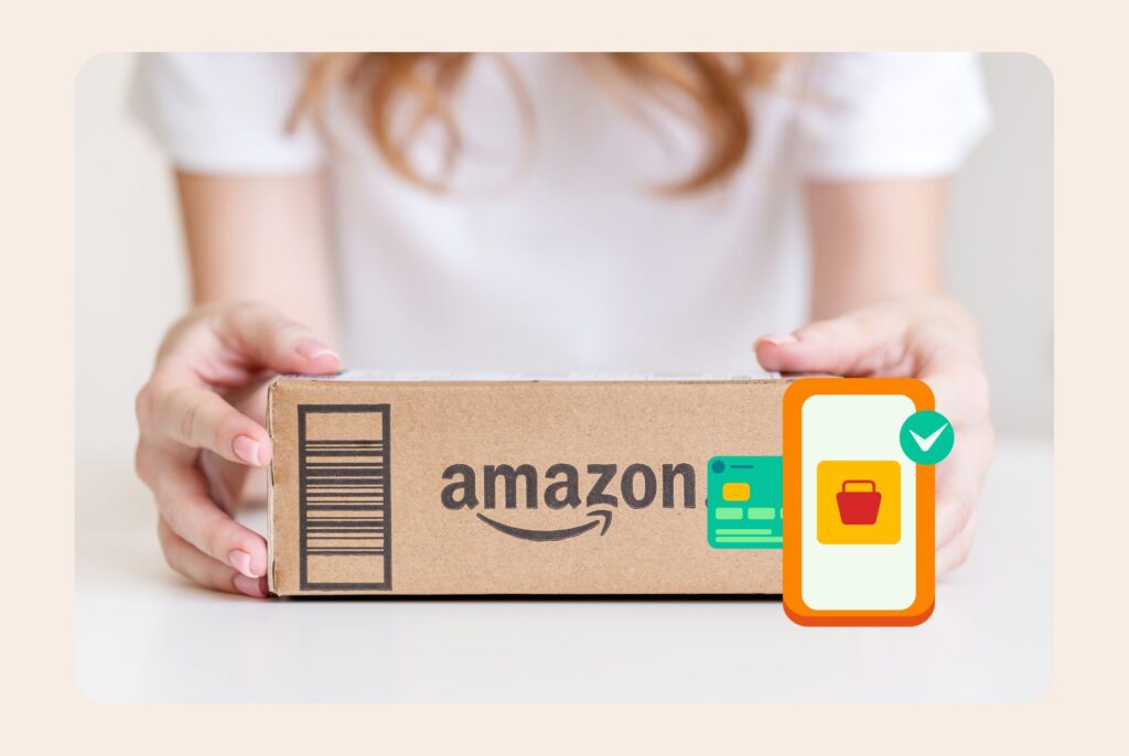 This image showcases a person holding an Amazon parcel, symbolizing the power of Amazon reviews in influencing purchase decisions