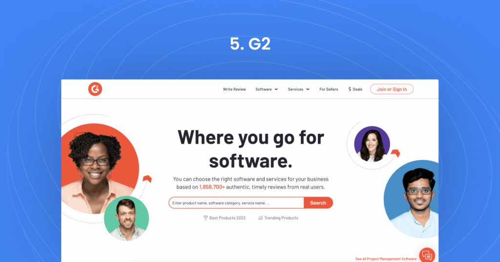 G2 home page