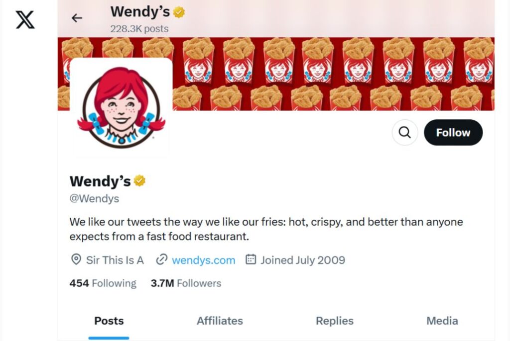 Wendy’s witty social engagement