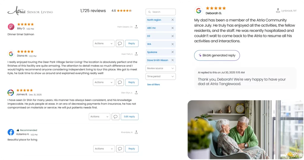 Birdeye for review management