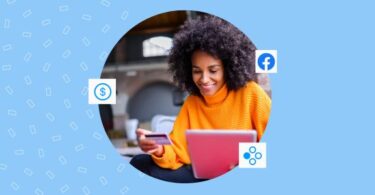 Image showing a customer using Facebook shops to purchase products