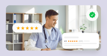 Image shows how Birdeye simplifies online reputation management for doctors