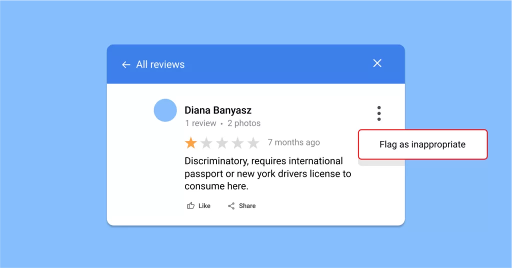 How to flag negative Google reviews