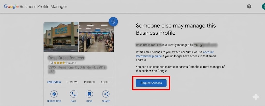 GBP Manage Access screenshot