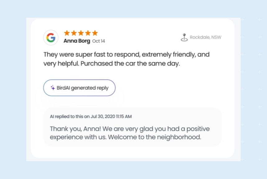 Google reviews dashboard screenshot
