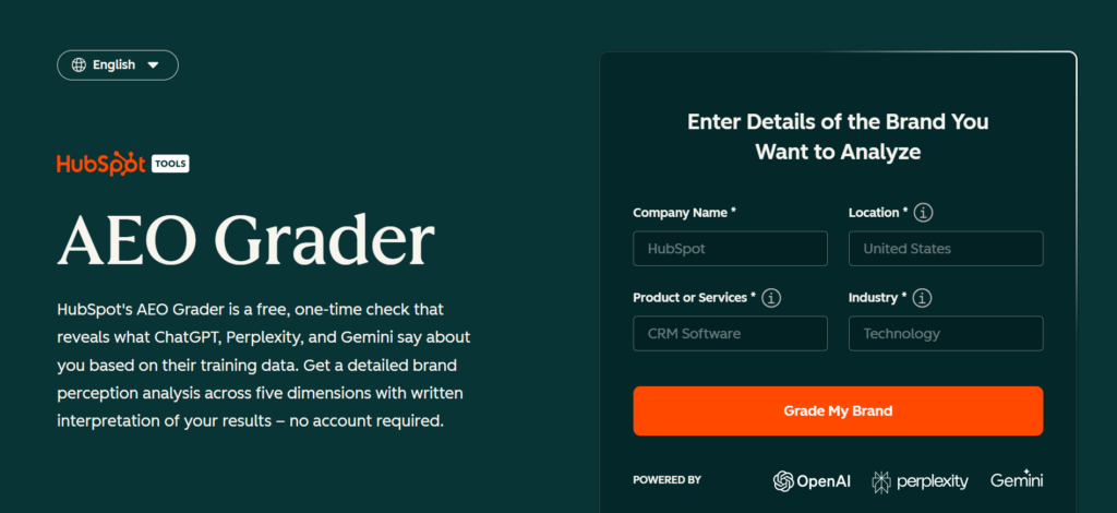 HubSpot AEO Grader