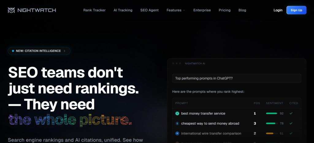 Nightwatch homepage