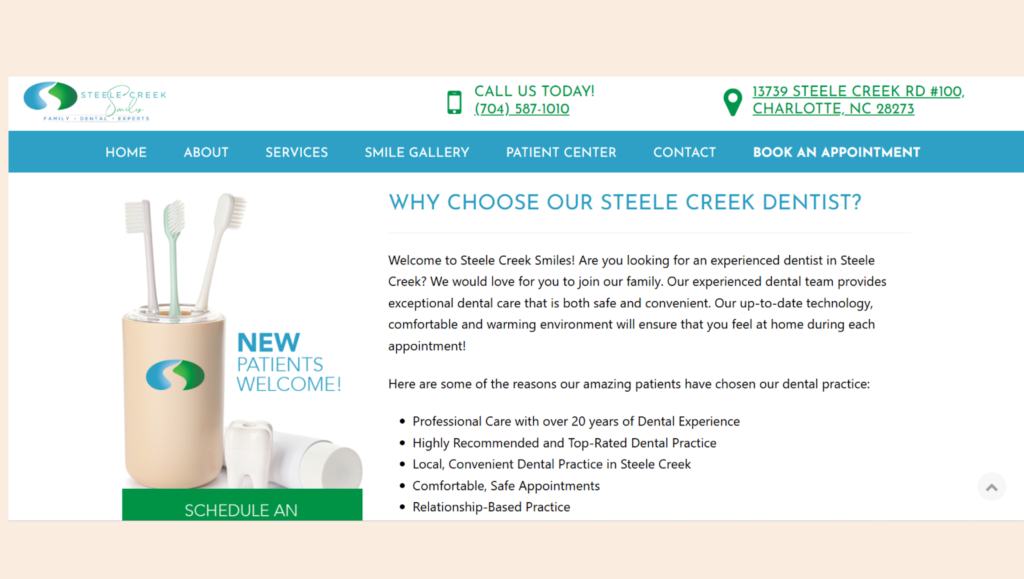 Pediatric dental site