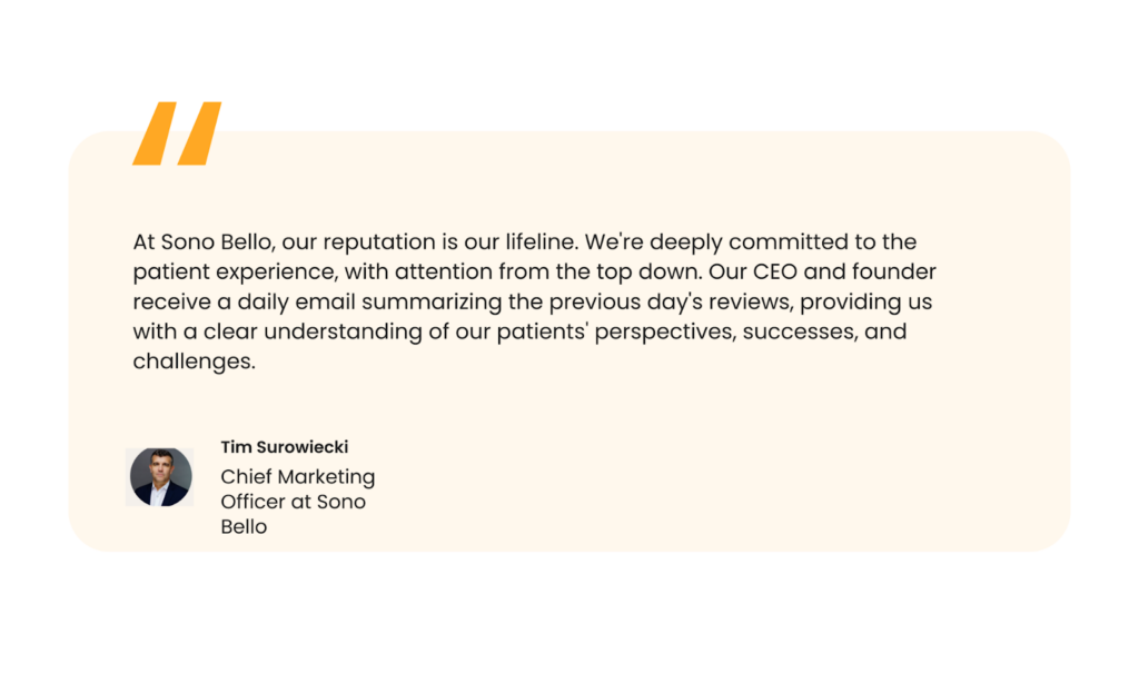 Customer testimonial