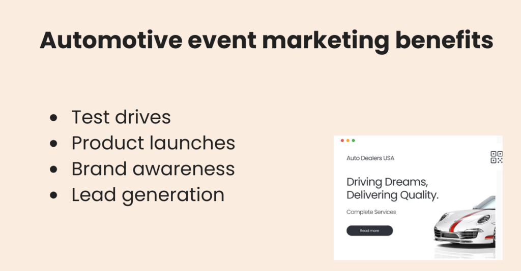 Automotive event marketing benefits