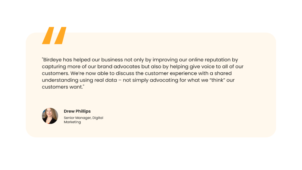 birdeye customer testimonial