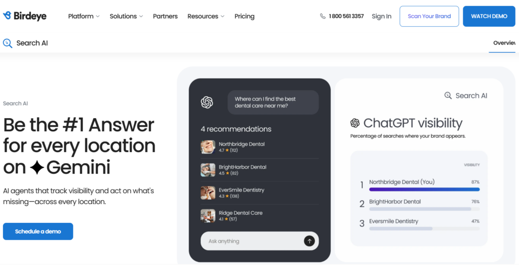 birdeye dashboard screenshot