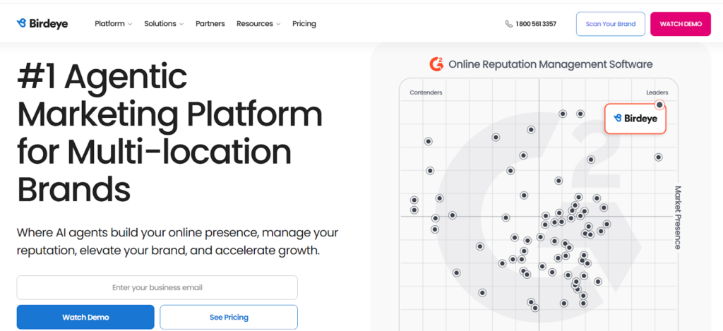 Birdeye dashboard screenshot