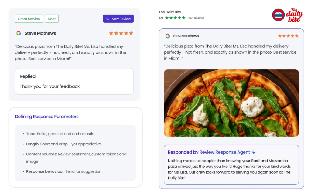 Birdeye Review response agent image