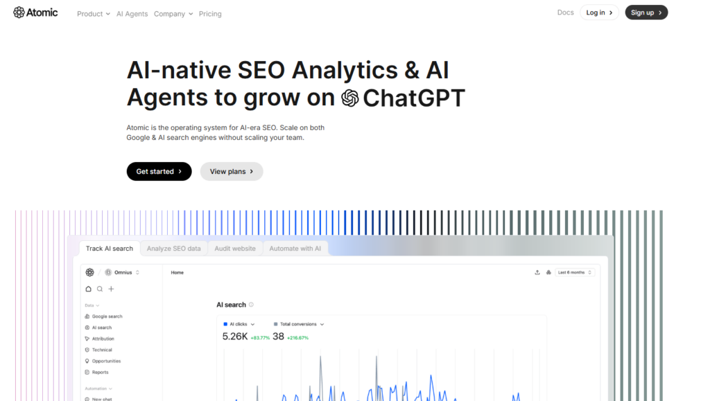 Atomic AGI dashboard image