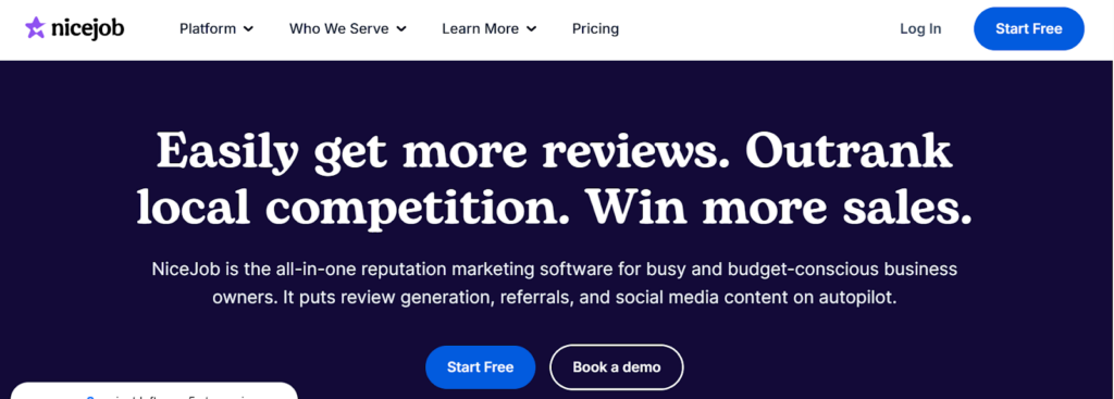 NiceJob dashboard image