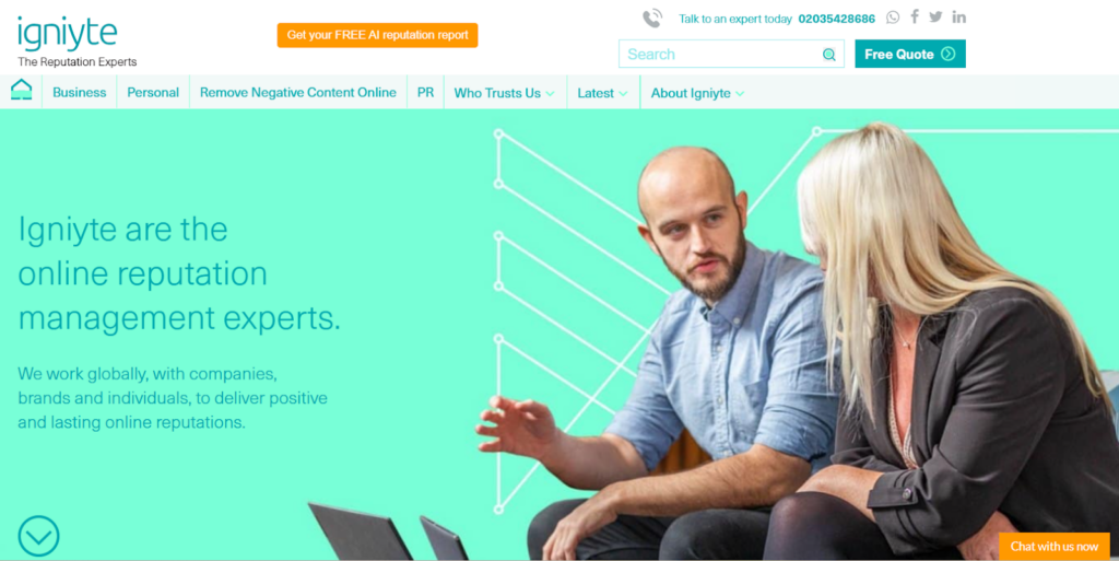 Igniyte dashboard image