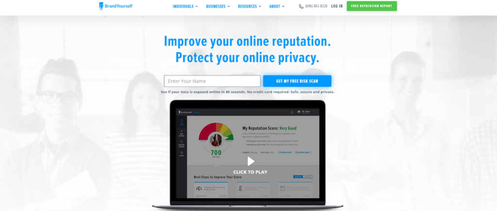 BrandYourself dashboard image