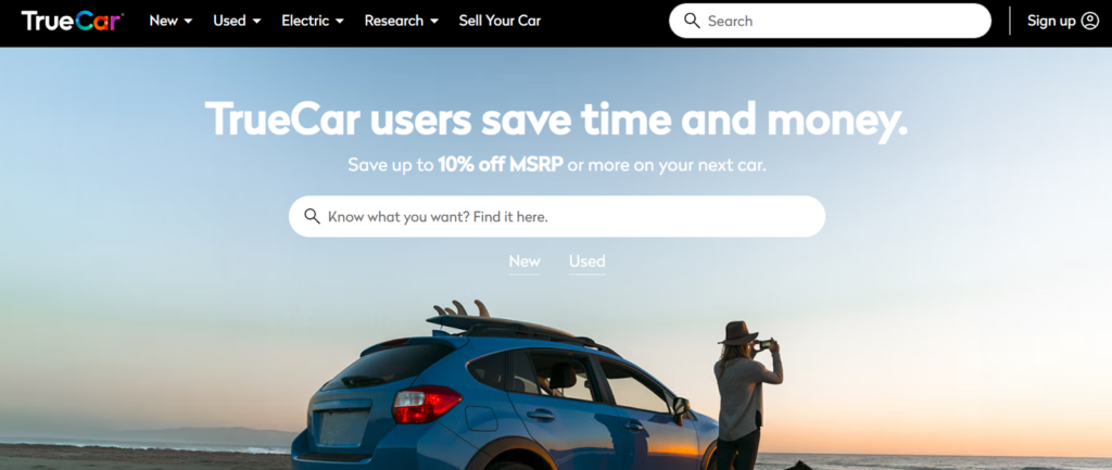 TrueCar dashboard image