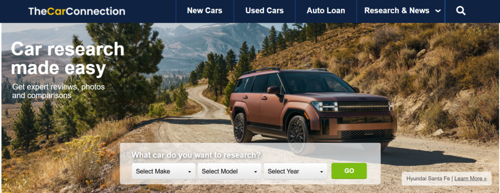 The Car Connection dashboard image