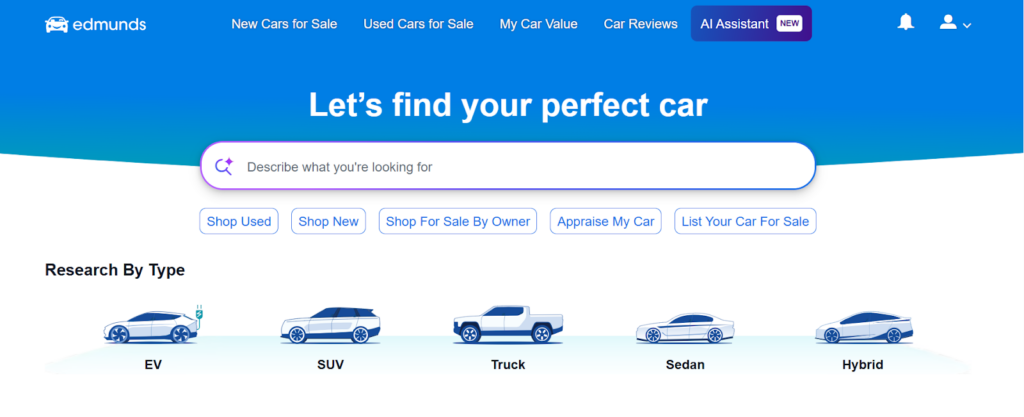 Edmunds dashboard image